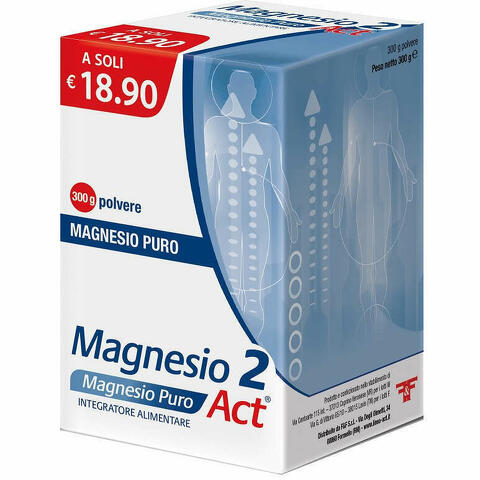 Magnesio 2 magnesio puro act polvere 300 g