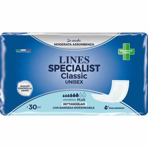 Pannolone  specialist classic rettangolare con barriera 30 pezzi