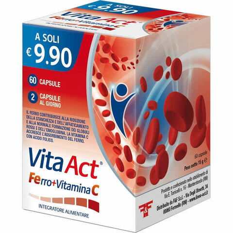 Vita act ferro+vitamina c 60 capsule