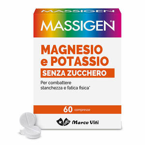 Massigen - Magnesio potassio - Magnesio potassio senza zuccheri 60 compresse