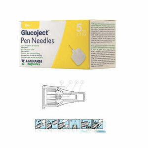 Glucoject - Ago per penna da insulina  lunghezza 5 mm gauge 31 100 pezzi