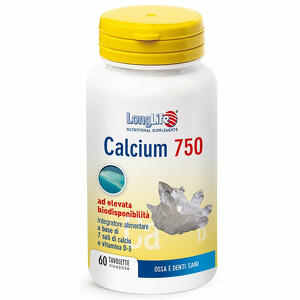 Long life - Longlife calcium 750 mg 60 tavolette