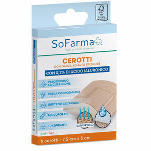 Sofarma - Cerotto cicatrizzante 7,5x5 cm 6 pezzi piu'