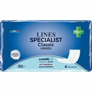 Lines - Pannolone rettangolare  specialist classic senza barriera 30 pezzi