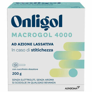 Onligol - Macrogol 4000 200 g con cucchiaino dosatore senza zucchero