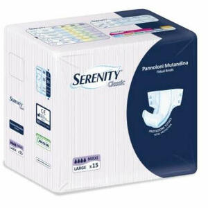 Serenity - Pannolone per incontinenza a mutandina  classic formato maxi taglia large 15 pezzi